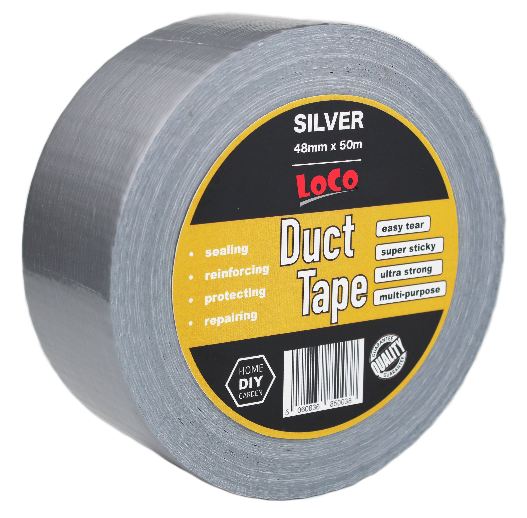 DUCT TAPE SILVER 48mm x 50m - Loco Tape